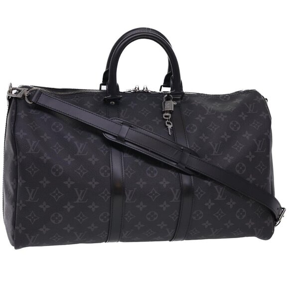 LOUIS VUITTON Eclipse Keepall Bandouliere 45 Boston Bag M43278 LV Auth 40033S - Picture 1 of 15